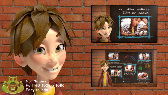 School Chalkboard Kid - VideoHive 10472032