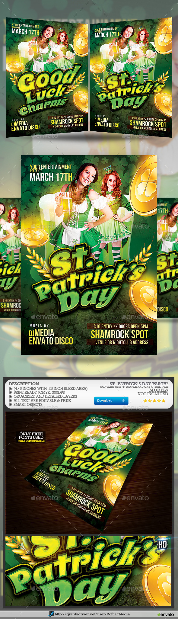 St. Patrick's Day Party Flyer - Holidays Events