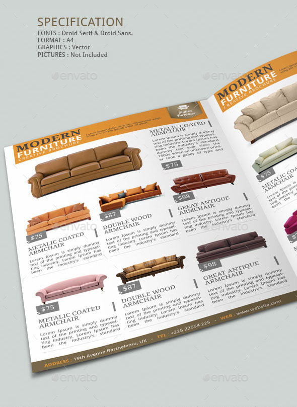Furniture Store Brochure Template by BloganKids GraphicRiver