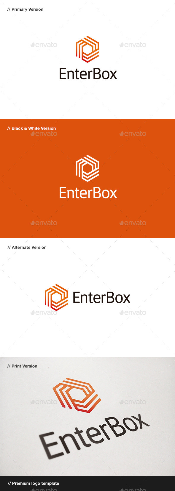 Enter Box Logo - Abstract Logo Templates