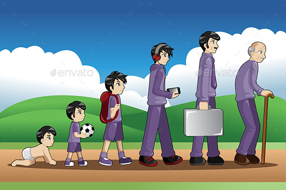 Evolution Concept - People Characters