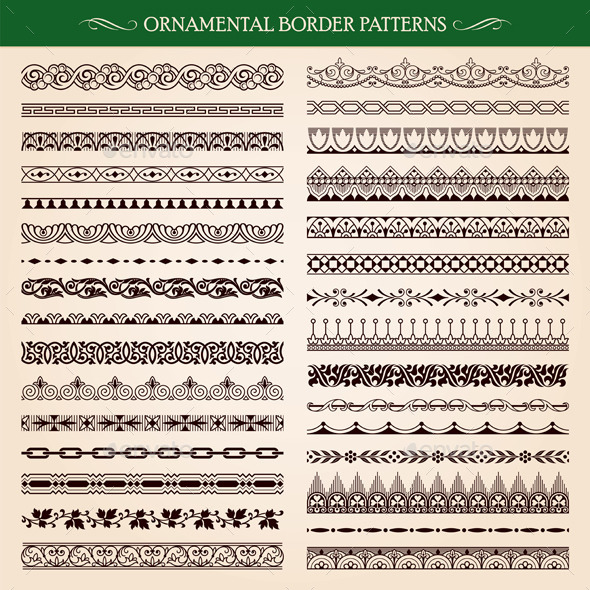Ornamental Border Frame Patterns - Borders Decorative