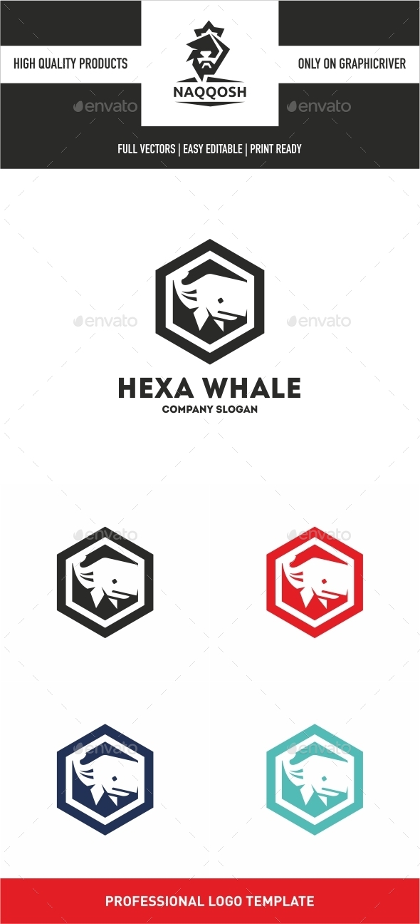 Hexa Whale - Logo Templates