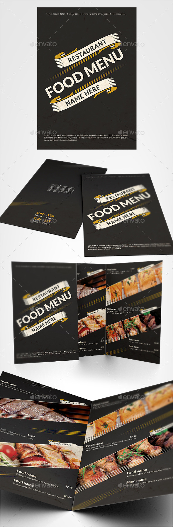 Restaurant Food Menu - Food Menus Print Templates