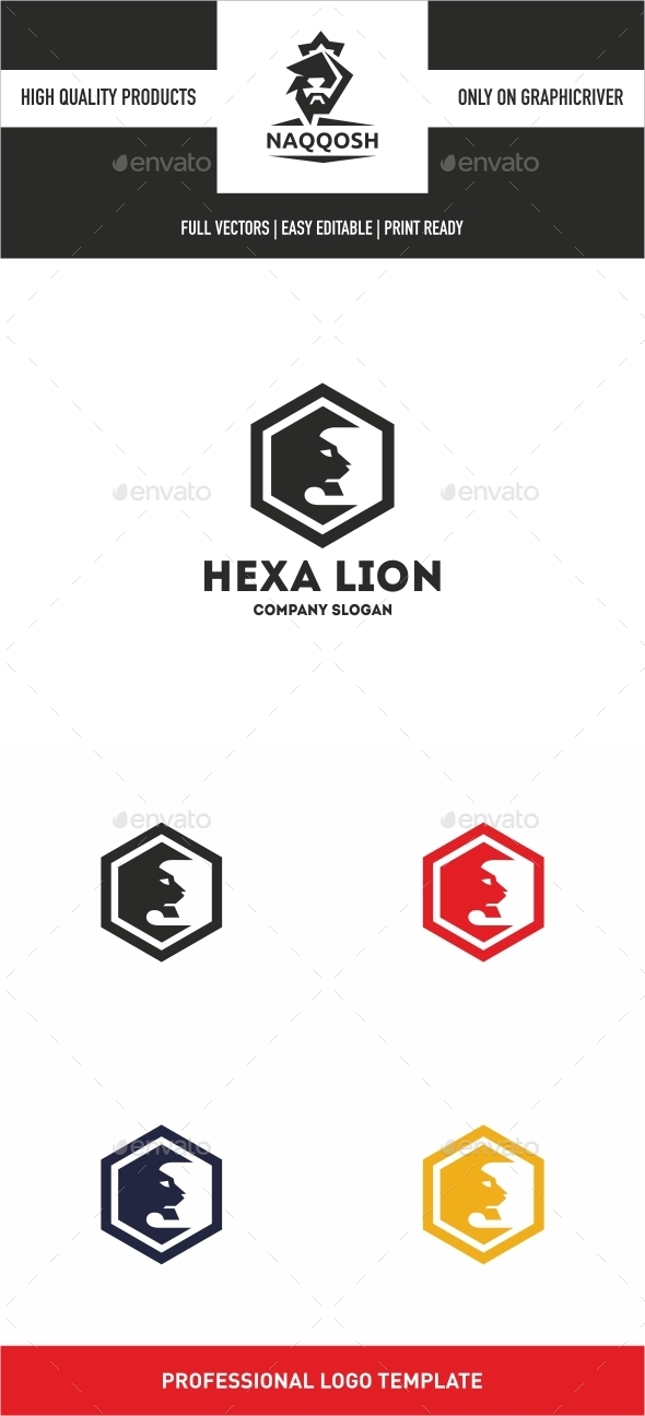 Hexa Lion - Logo Templates