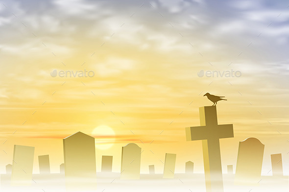 Misty Graveyard - Landscapes Nature