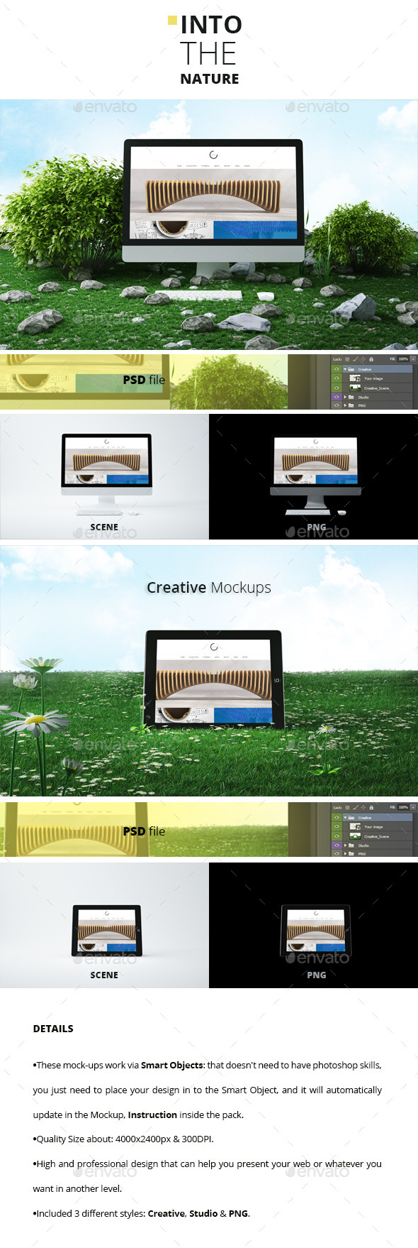 Into The Nature - Creative Mockups - Miscellaneous Displays
