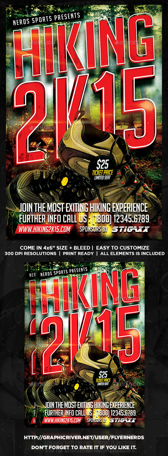 Hiking 2K15 Sports Flyer - Sports Events
