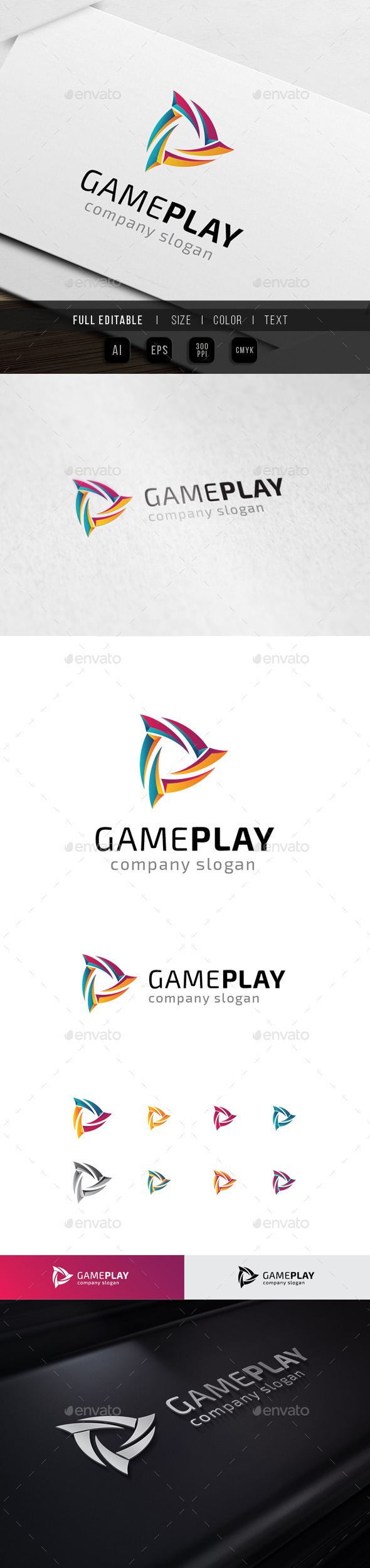 Wild Game - Play Multimedia - Abstract Logo Templates