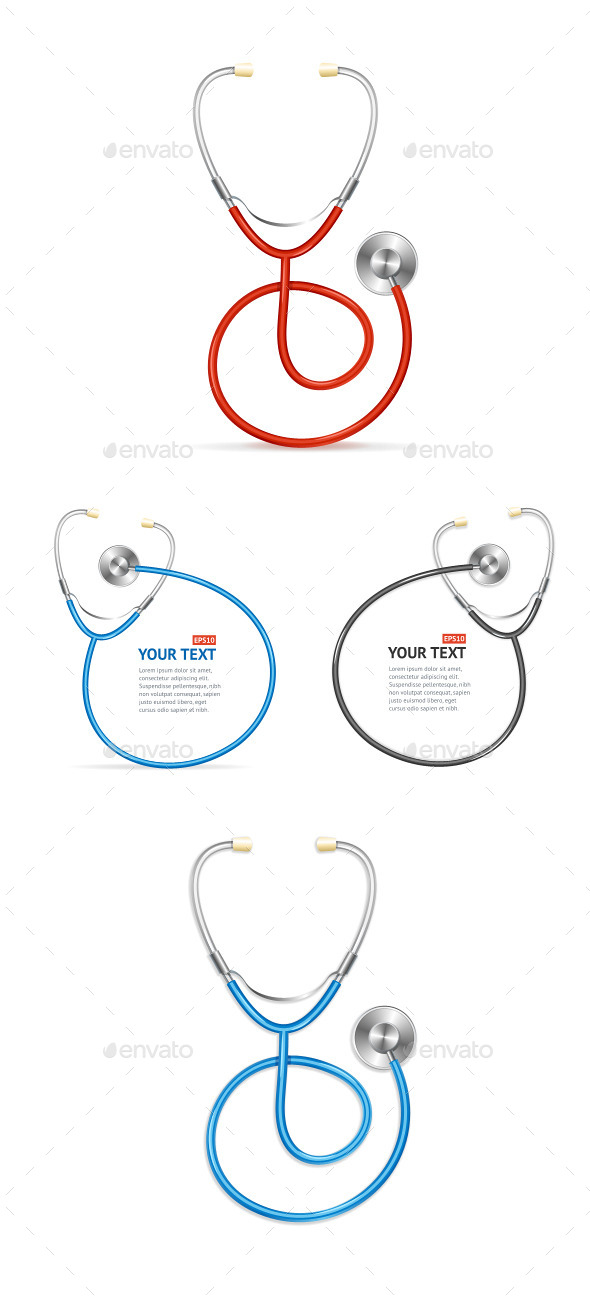 Vector Stethoscope Set - Objects Vectors