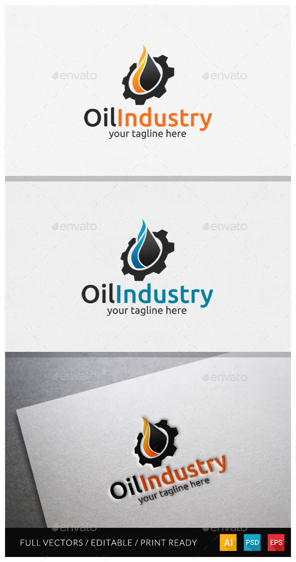 Oil Industri Logo Template - Symbols Logo Templates