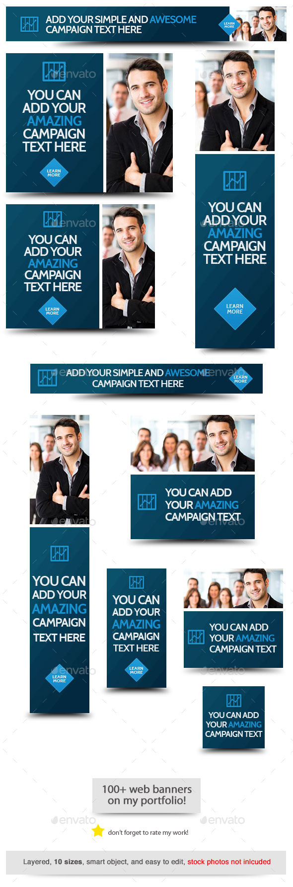 Corporate Web Banner Design Template 58 - Banners & Ads Web Elements