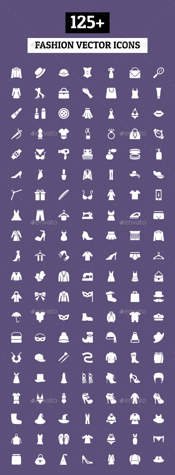 125+ Fashion Vector Icons - Icons