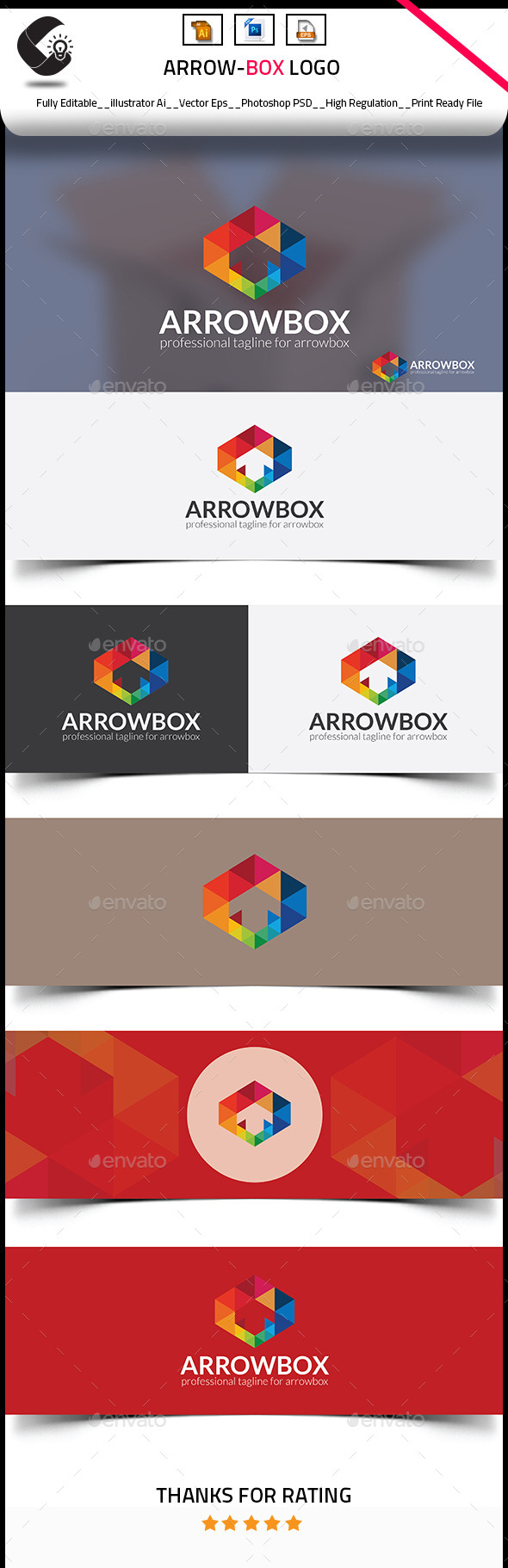 Arrow Box Logo - Objects Logo Templates
