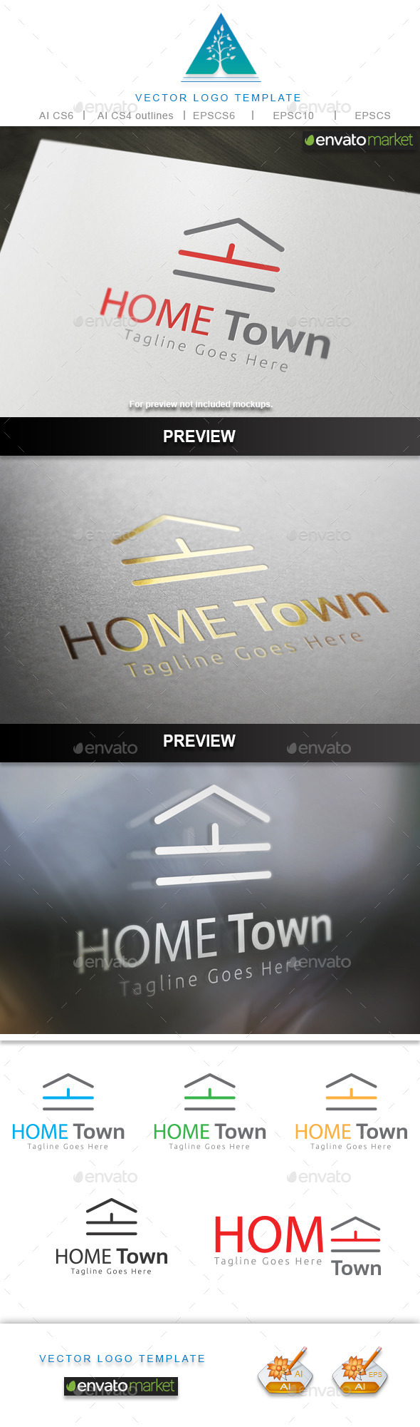 Home Town Logo - Buildings Logo Templates