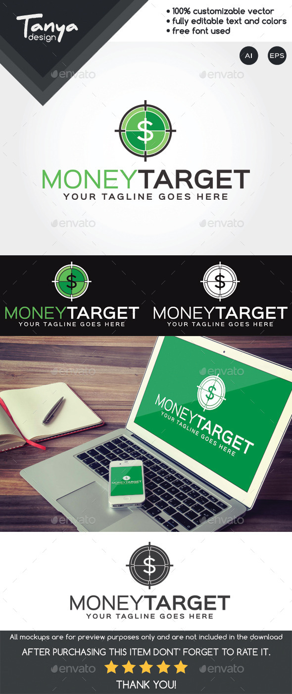 Money Target Logo Template - Symbols Logo Templates