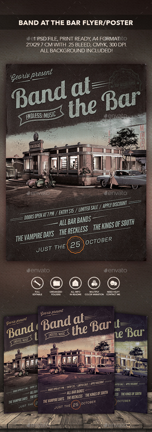 Band at the Bar Flyer/Poster - Flyers Print Templates