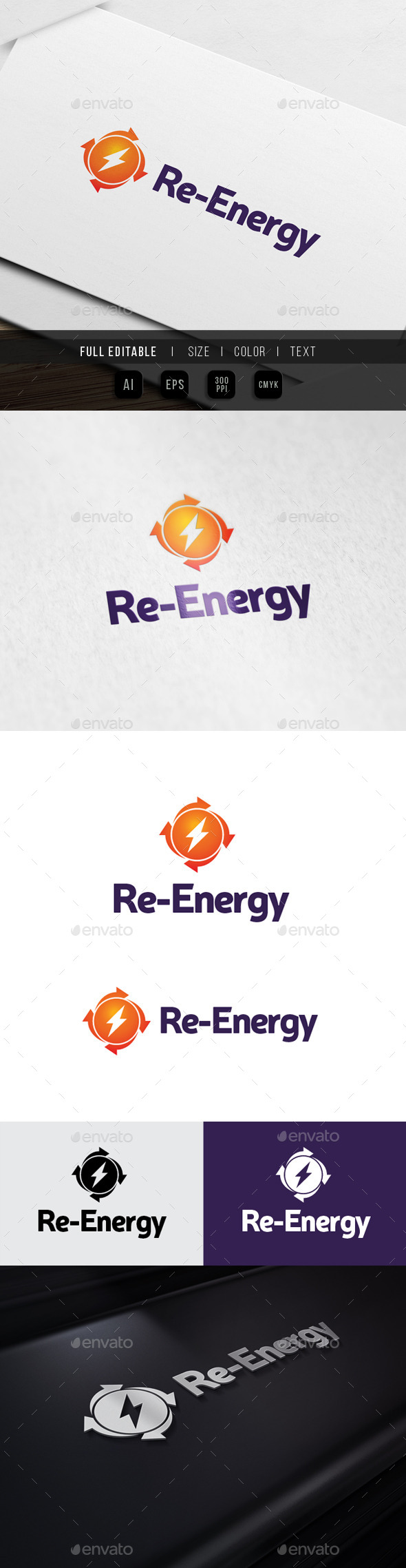 Sharing Energy - Recharge Power - Symbols Logo Templates