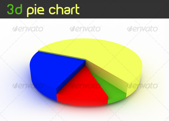 3D Rendered Pie Chart - Objects 3D Renders
