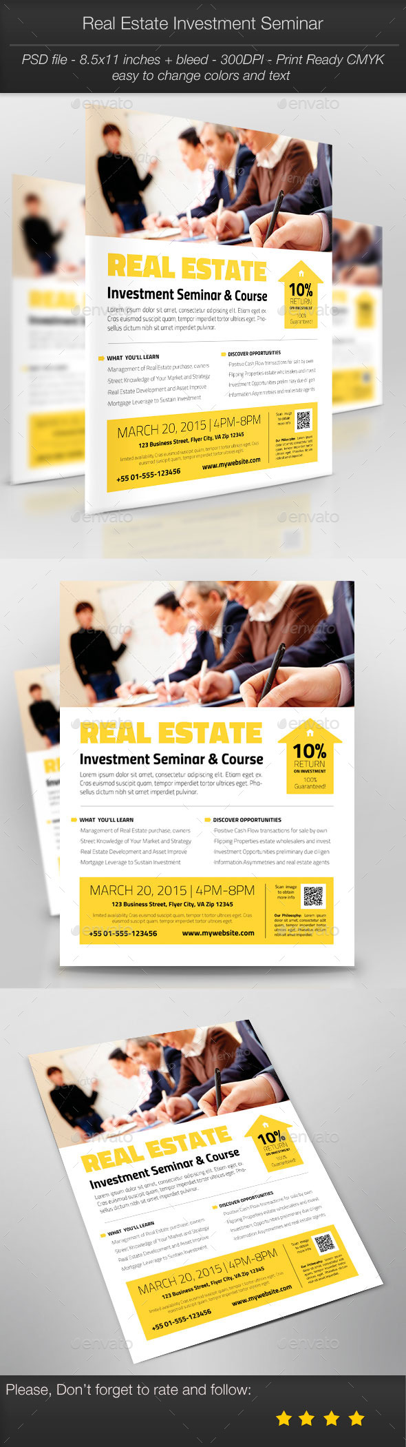 Business Promotion: Real Estate Investment Seminar - Corporate Flyers