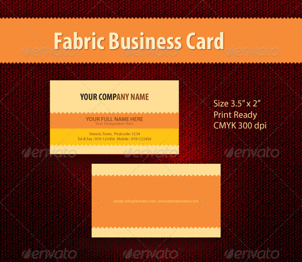 Fabric Business Card - Creative Business Cards