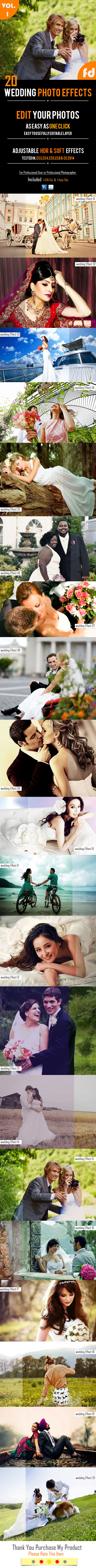 20 Wedding Photo Effects - Photo Effects Actions