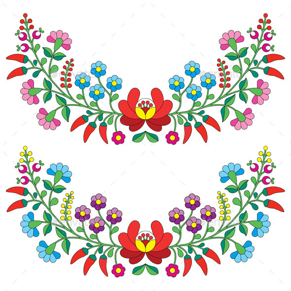Floral Folk Pattern - Patterns Decorative