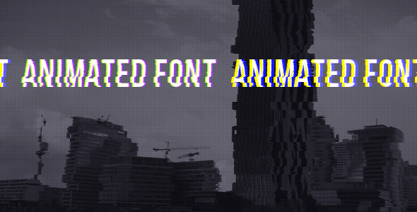 Animated Font With Glitch Effect by 2mgs35 | VideoHive