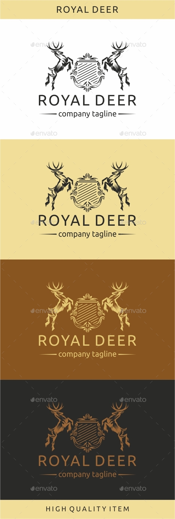 Royal Deer - Crests Logo Templates
