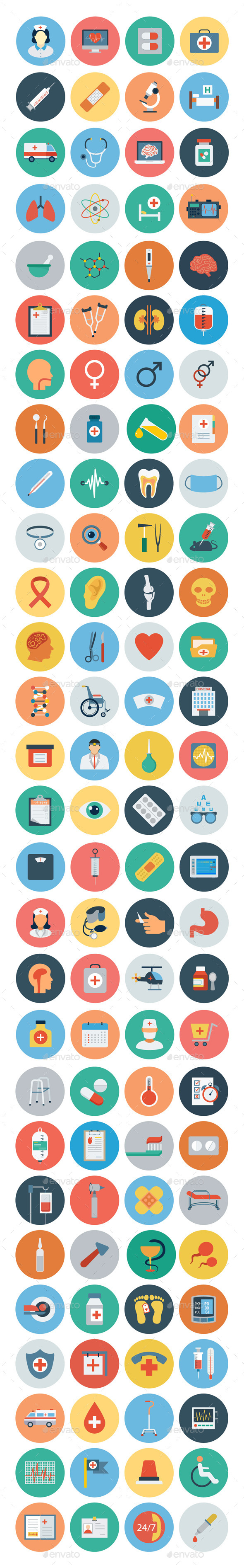 100+ Medical Flat Icons - Icons