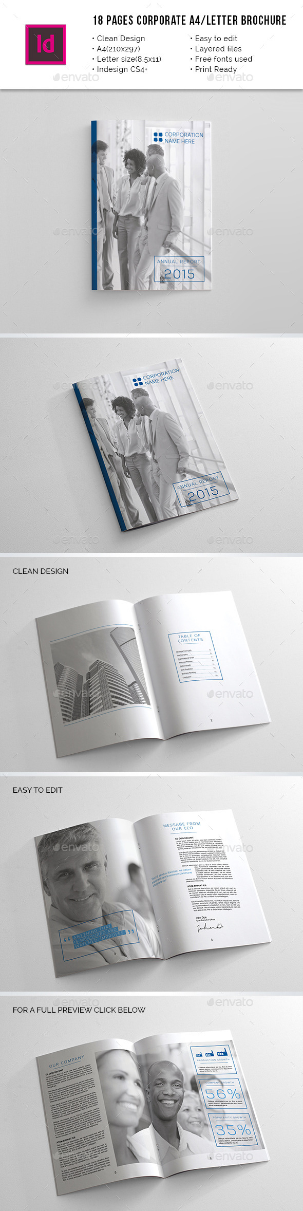 Corporate A4 / Letter Annual Report - Corporate Brochures