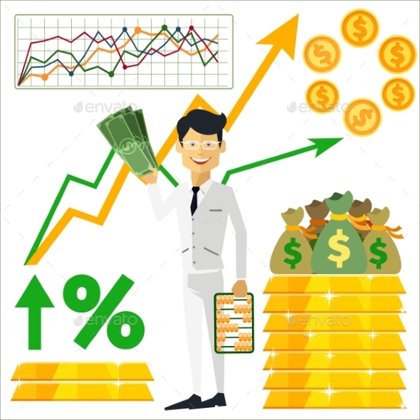 Trader Holding Dollars - Concepts Business