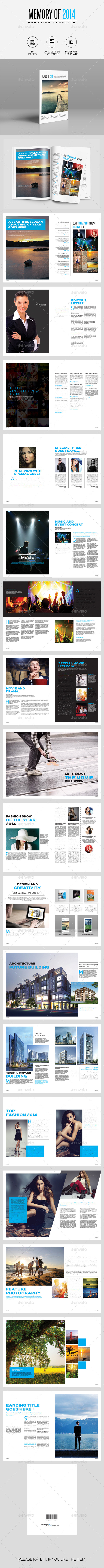 Memory of 2014 Magazine - Magazines Print Templates