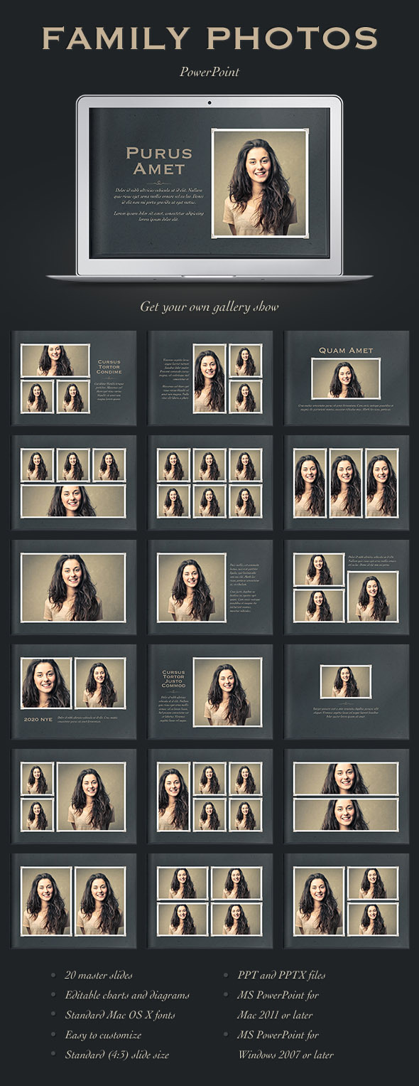 The Family Photos PowerPoint Template - PowerPoint Templates Presentation Templates