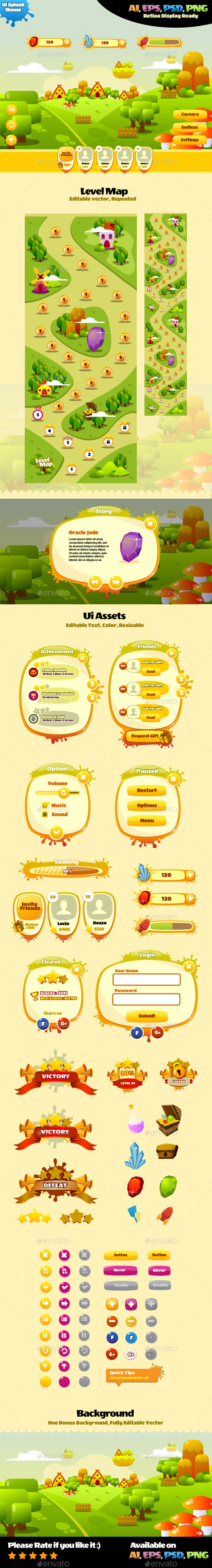 Ui Splash Theme - User Interfaces Game Assets