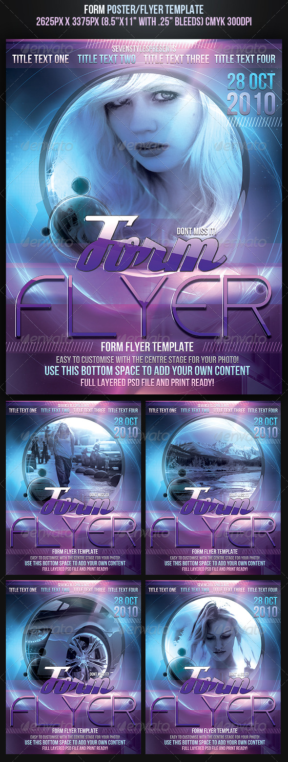 Form Poster/Flyer Template - Clubs & Parties Events