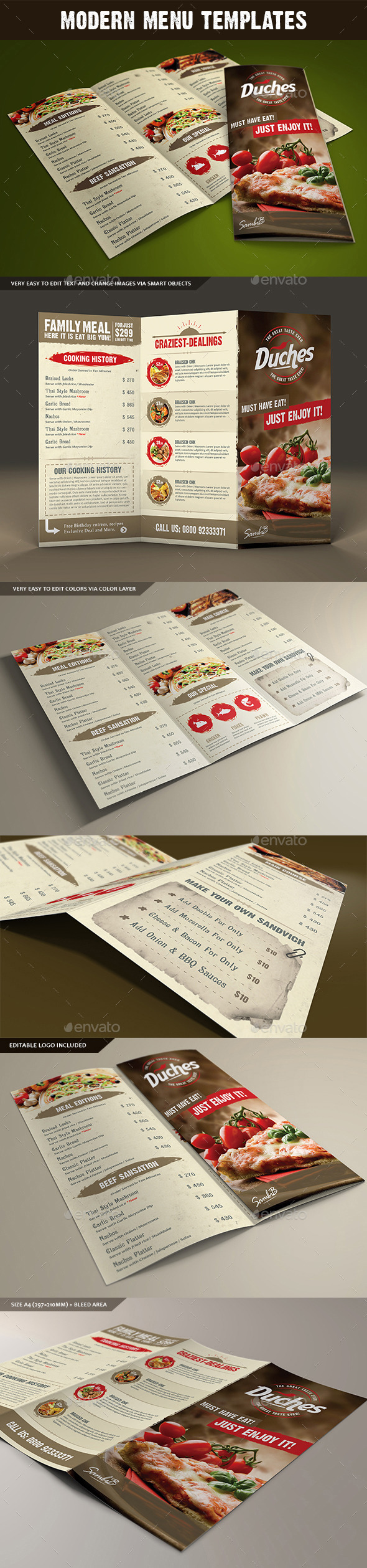 Restaurant Menu - Food Menus Print Templates
