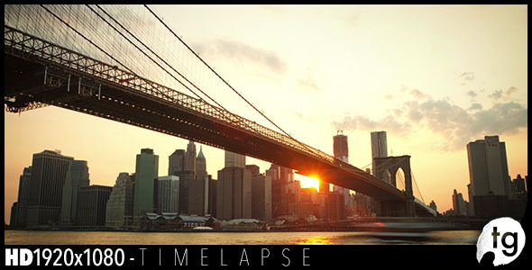 New York- Brooklyn Bridge Sunset