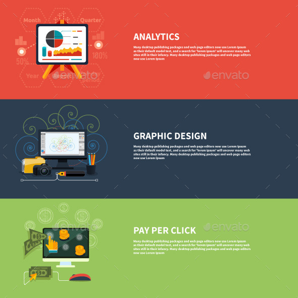 Icons for Analytics Graphic and Pay Per Click - Concepts Business