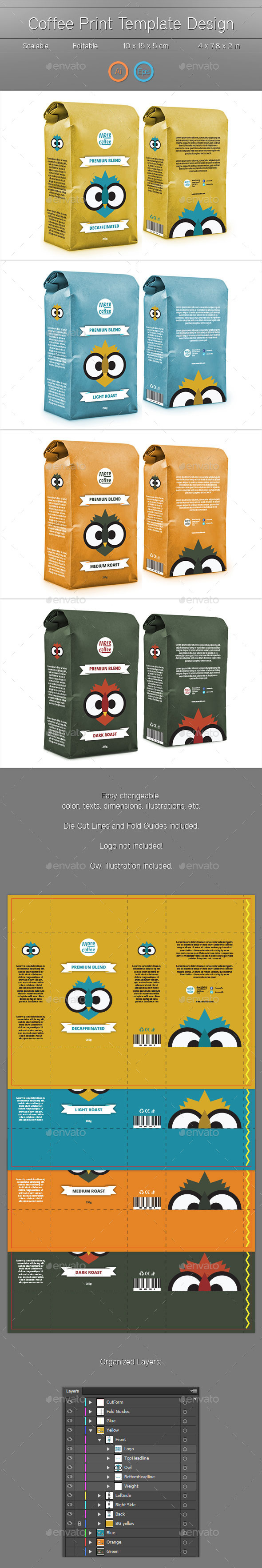 Package Print Template - Packaging Print Templates