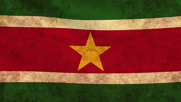 Suriname Flag 2 Pack – Grunge and Retro