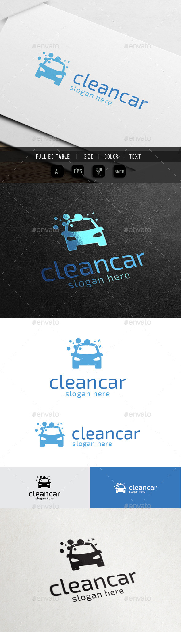 Car Wash - Clean Auto - Objects Logo Templates