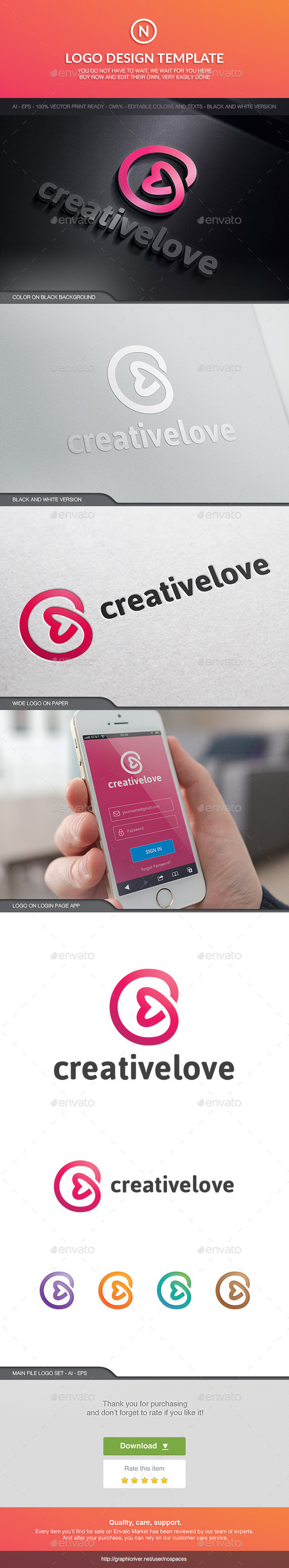Creative Love - Symbols Logo Templates