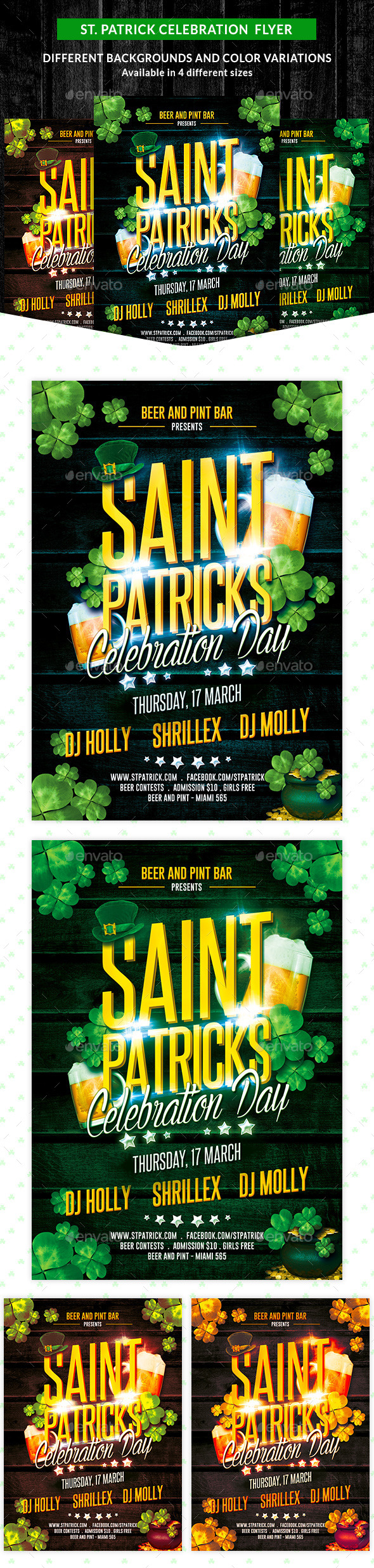 St. Patricks Celebration Party Flyer - Clubs & Parties Events