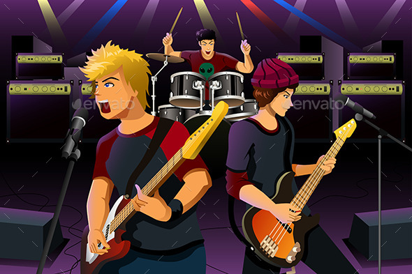 Teenagers in a Rock Band - People Characters