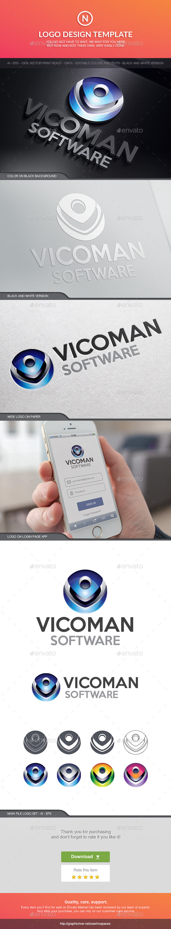 Vicoman Software - Abstract Logo Templates
