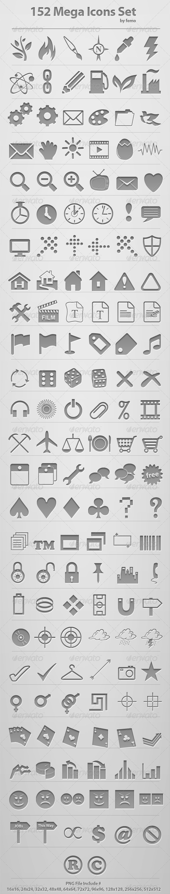 152 Mega Icons Set