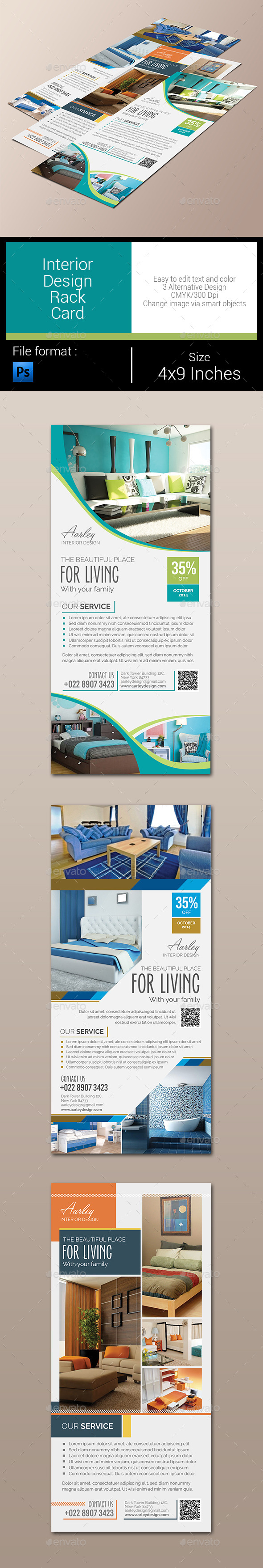 Interior Design Rack Card - Corporate Flyers