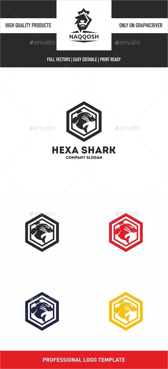 Hexa Shark - Logo Templates