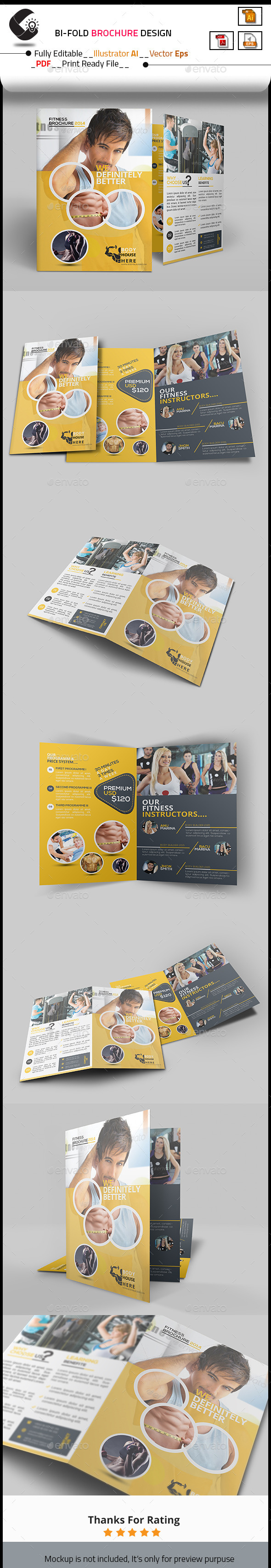 Fitness Bi-Fold Brochure - Corporate Brochures